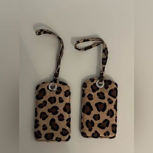 2 Vera Bradley Luggage Tags in Leopard Print